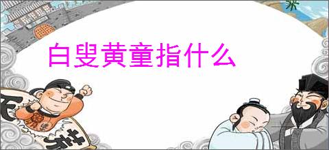 白叟黄童指什么