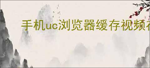 <strong>手机</strong>uc浏览器缓存视频在哪里