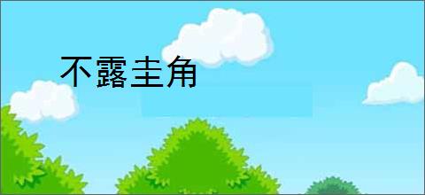 不露圭角