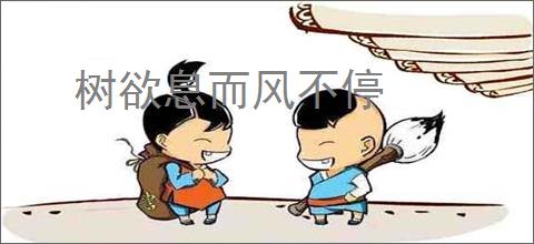 树欲息而风不停
