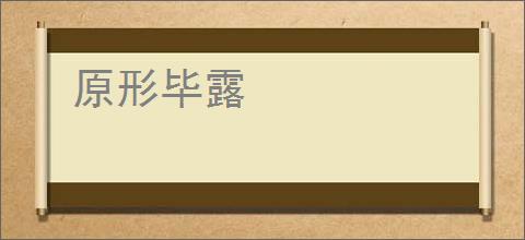 原形毕露