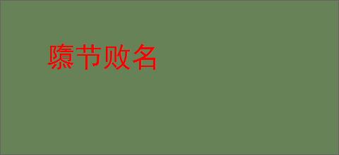 隳节败名